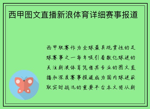 西甲图文直播新浪体育详细赛事报道